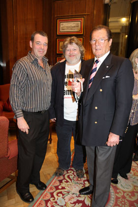Lee Pfeiffer, Dave Worrall and Sir Roger Moore