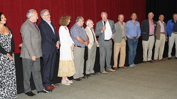 The cast & crew of The Living Daylights introdce the HD screening in the John Barry Theatre